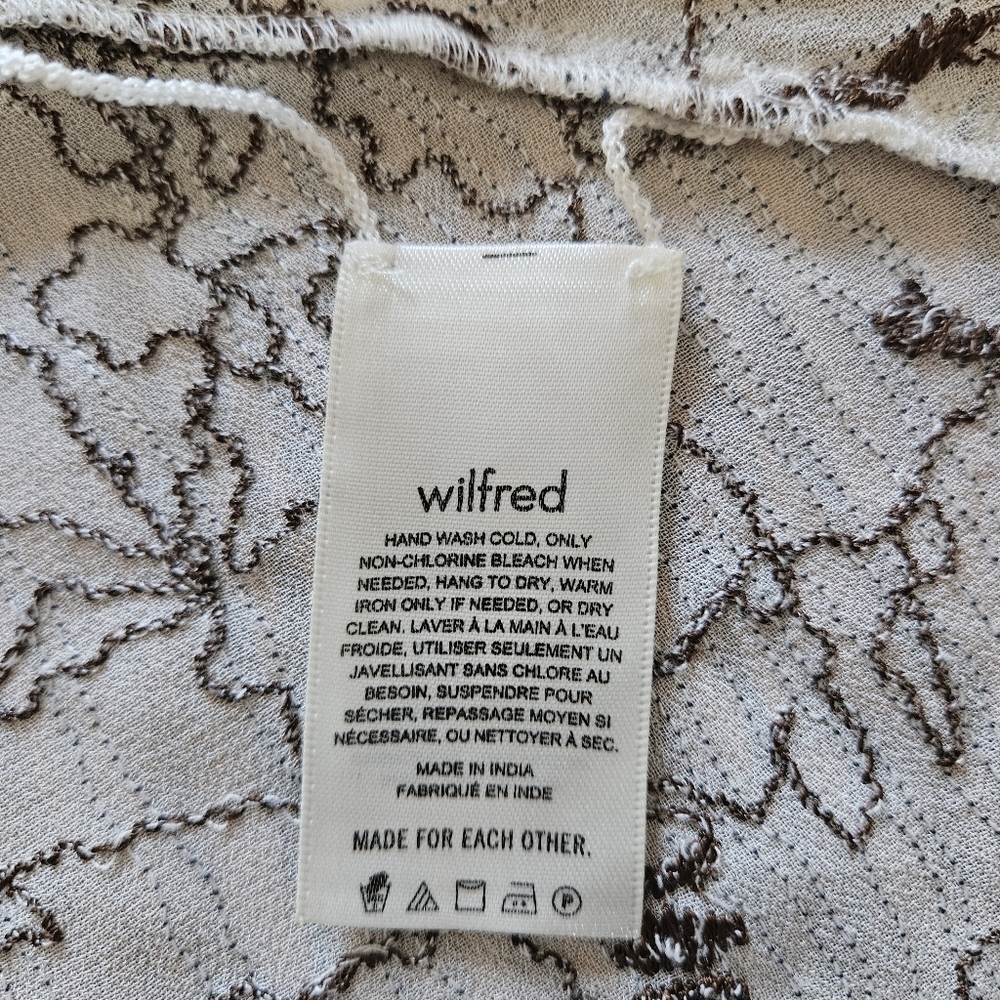 Wilfred Ellis Camisole Blue Brown Two Tone Embroidered Tie Straps Tank Large - Picture 7 of 8